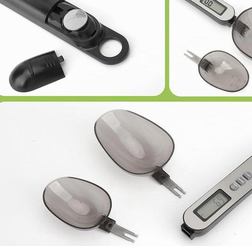 Löffelwaage Digital Messbar 500G/0,1G 2 Größen Löffelköpfen Löffelwaage Digitaler Messlöffel Digitaler Measuring Spoon Multifunktionale Messlöffel Digital Mehrere Maßeinheiten Silberne Edelstahlfront